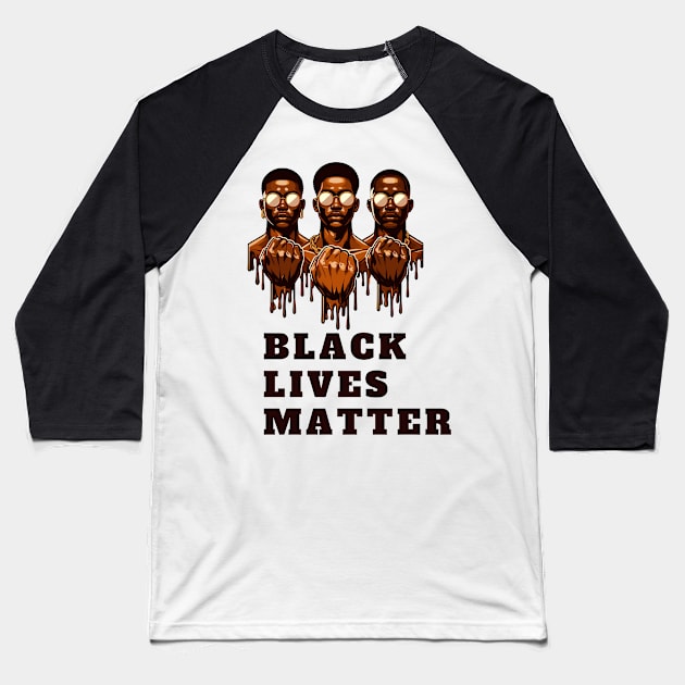 Black Lives Matter Baseball T-Shirt by Graceful Designs